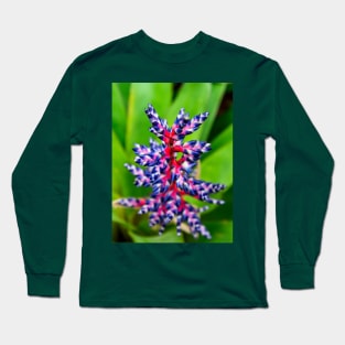 Red White and Blue Orchid Long Sleeve T-Shirt